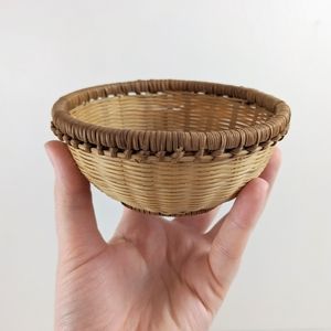 Set of 3 | Boho Woven Straw Trinket Dish Basket